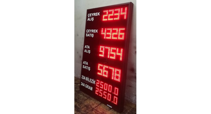 110x65 CM KUYUMCU DÖVİZ ALTIN FİYAT PANOSU 110x65 CM KUYUMCU DÖVİZ ALTIN FİYAT PANOSU