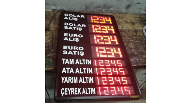 70x110 CM DÖVİZ KUR PANOSU 70x110 CM DÖVİZ KUR PANOSU