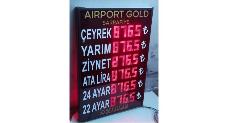 85x130 CM LED DÖVİZ KUYUMCU PANOSU