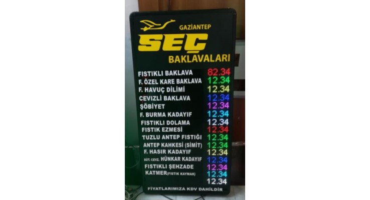 90x120 CM TATLICI FİYAT KUR PANOSU