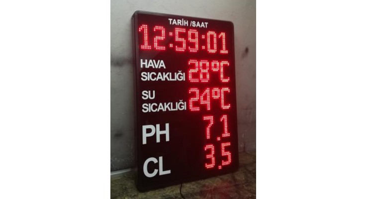 70x100 CM LED DİJİTAL HAVUZ ORTAM PANOSU