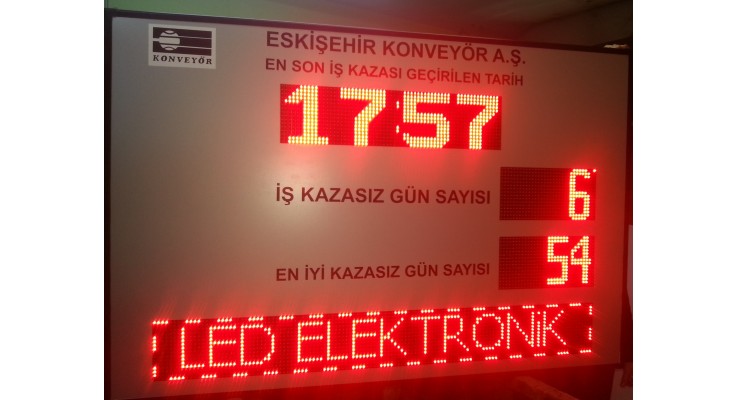 100x140 CM LED İŞ GÜVENLİK KAZA PANOSU