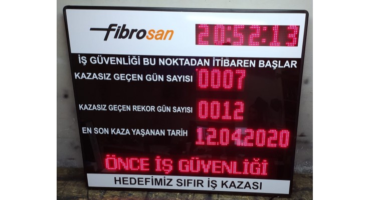 125x150 CM LED İŞ GÜVENLİK PANOSU