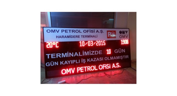 150x300 CM LED İŞ GÜVENLİK KAZA PANOSU