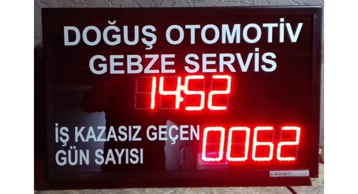 45x65 CM LED İŞ KAZA GÜN PANOSU