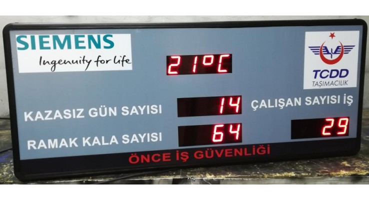 50x100 CM LED İŞ GÜVENLİK BİLGİLENDİRME PANOSU