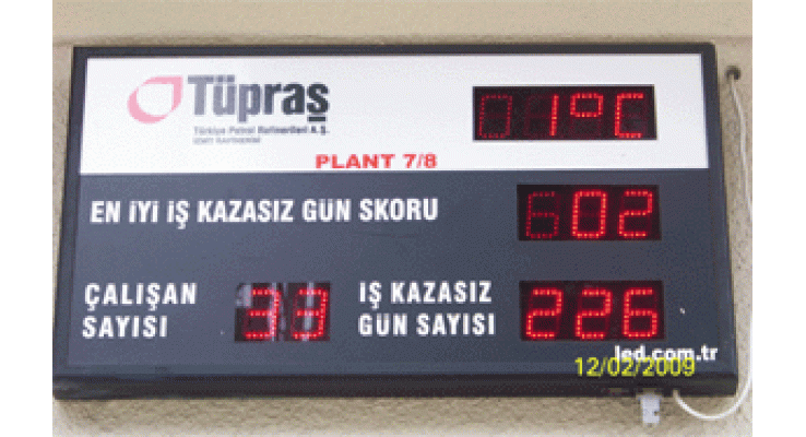 60x95 CM LED İŞ GÜVENLİK PANOSU