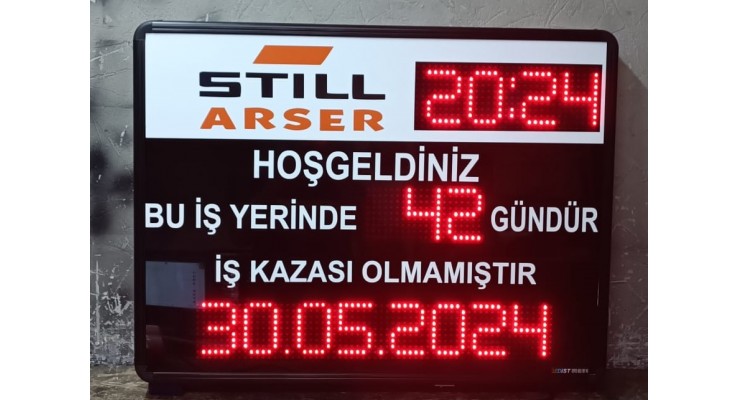 6X60X80 CM LED İŞ KAZA PANOSU