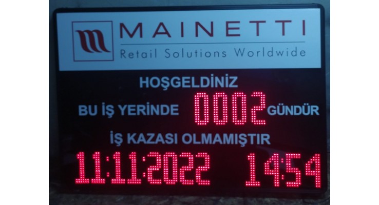 6X85X115 CM LED İŞ KAZA PANOSU 6X85X115 CM LED İŞ KAZA PANOSU
