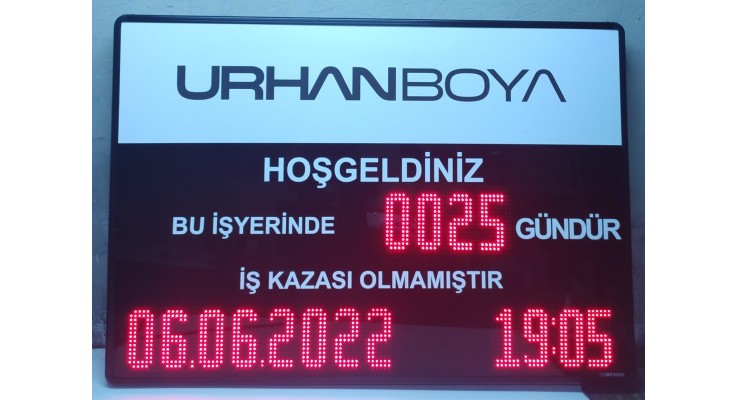 6X90X130 CM LED İŞ KAZA PANOSU 6X90X130 CM LED İŞ KAZA PANOSU