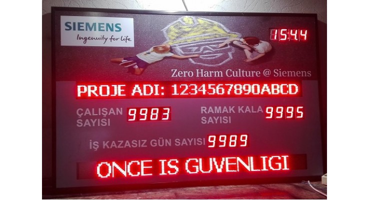 80x120 CM LED İŞ GÜVENLİK BİLGİ EKRANI
