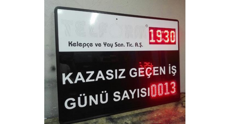 80x120 CM LED İŞ KAZA GÜVENLİK BİLGİ PANOSU