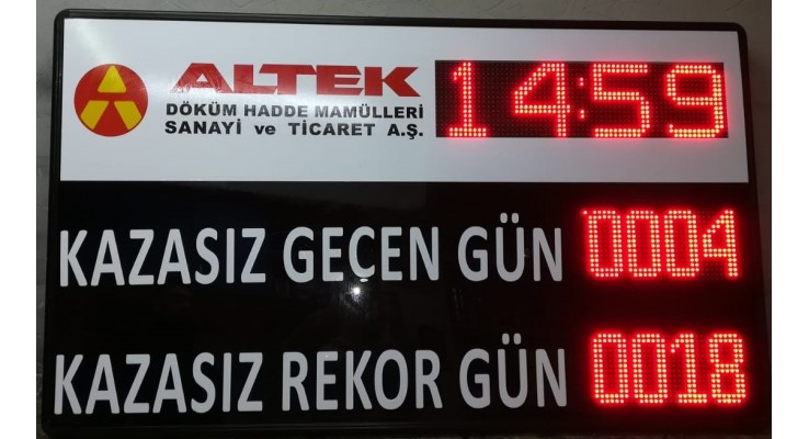 80x120 CM LED İŞ GÜVENLİK GÖSTERGE PANOSU