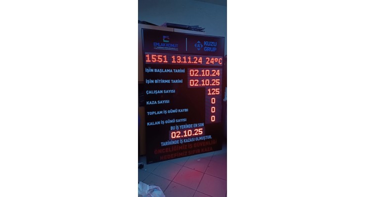 İŞ GÜVENLİK BİLGİ PANOSU 130X200 CM