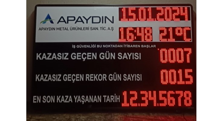 İŞ GÜVENLİK BİLGİ PANOSU 6X95X140 CM