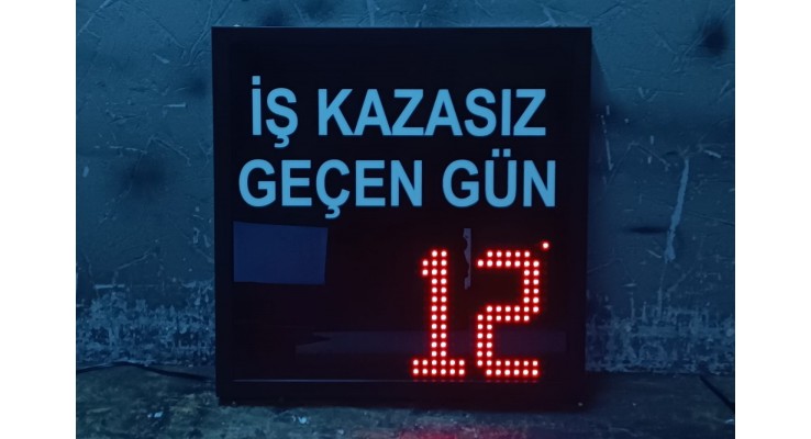 İŞ KAZASIZ GEÇEN GÜN SAYISI 3X40X40 CM İŞ KAZASIZ GEÇEN GÜN SAYISI 3X40X40 CM