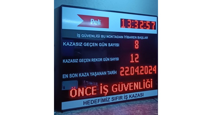LED İŞ GÜVENLİK PANOSU 125X150 CM