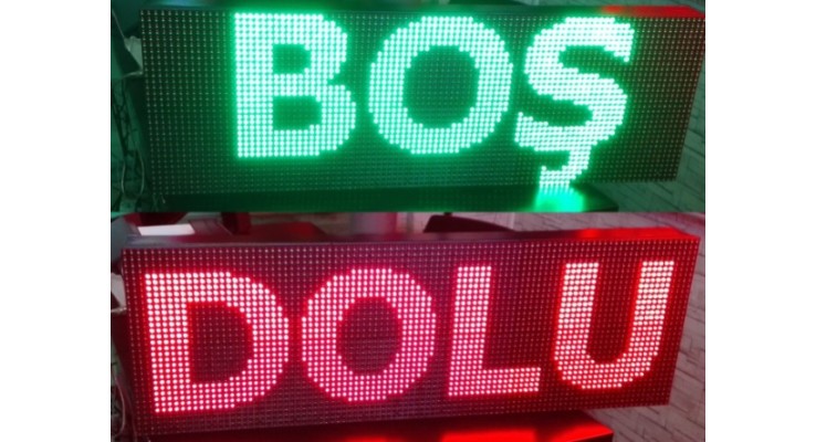 32x96 CM LED OTOPARK BOŞ DOLU PANOSU