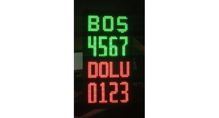 LED OTOPARK PANOSU 36X75 CM
