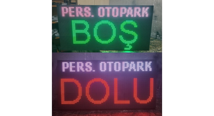 LED RGB OTOPARK BOŞ DOLU GÖSTERGE 48X96 CM