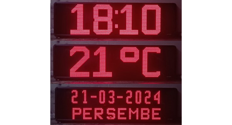 LED DİJİTAL SAAT 36X130 CM LED DİJİTAL SAAT 36X130 CM