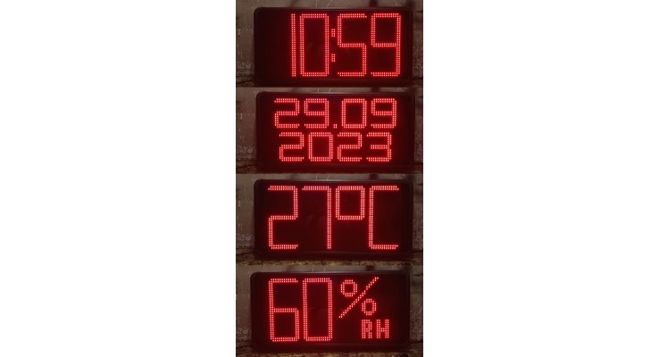 LED DİJİTAL SAAT TARİH SICAKLIK NEM GÖSTERGESİ 6X36X75 CM