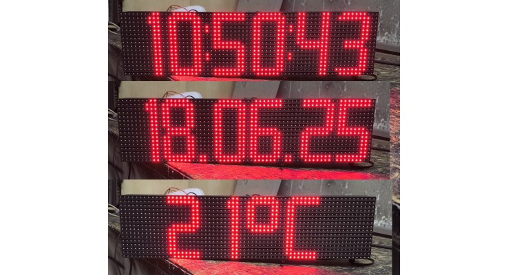 LED SAAT TARİH DERECE 6X16X64 CM