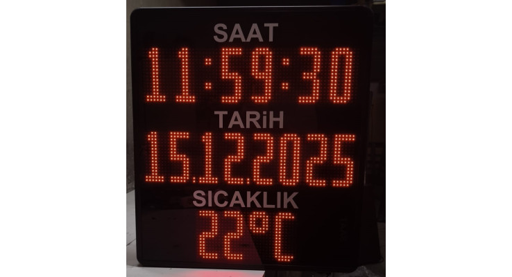 LED SAAT TARİH DERECE 6X70X70 CM LED SAAT TARİH DERECE 6X70X70 CM