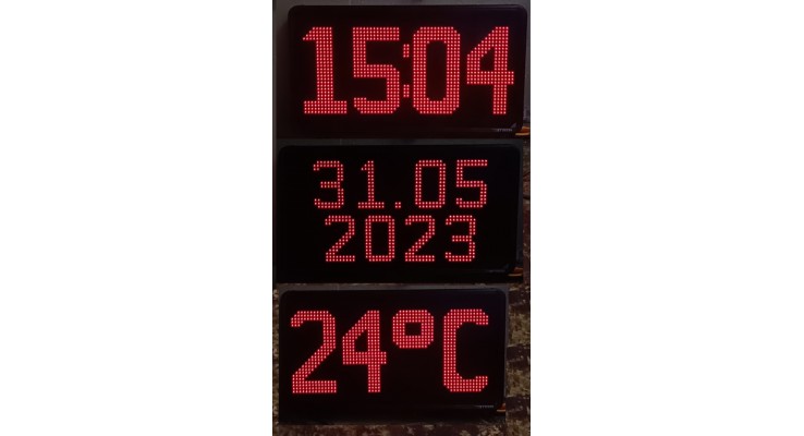 LED SAAT TARİH SICAKLIK GÖSTERGE 32X64 CM